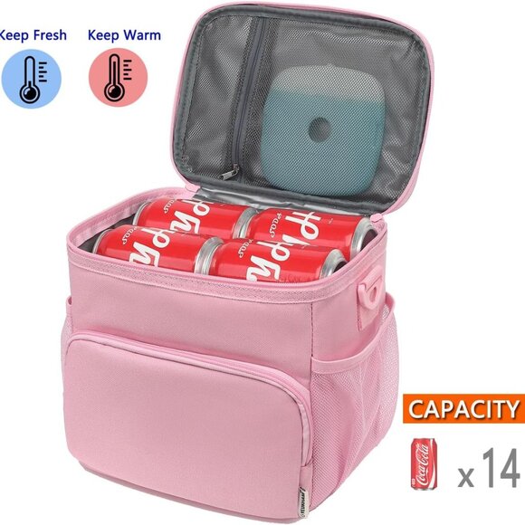 Insulated Lunch Bag for Adult/Women/Men, Reusable Large Lunch Box Cooler Soft Le - Picture 2 of 7